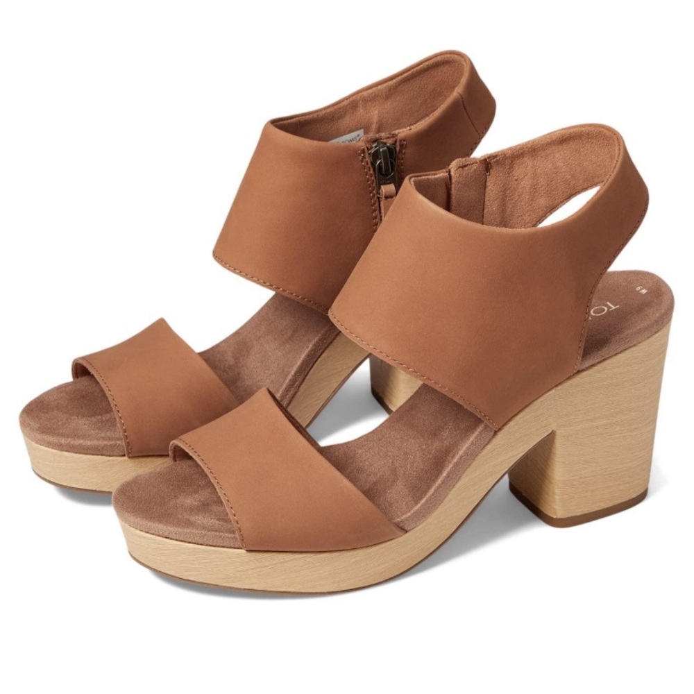 NWT Toms Majorca Platform sandals in Tan leather